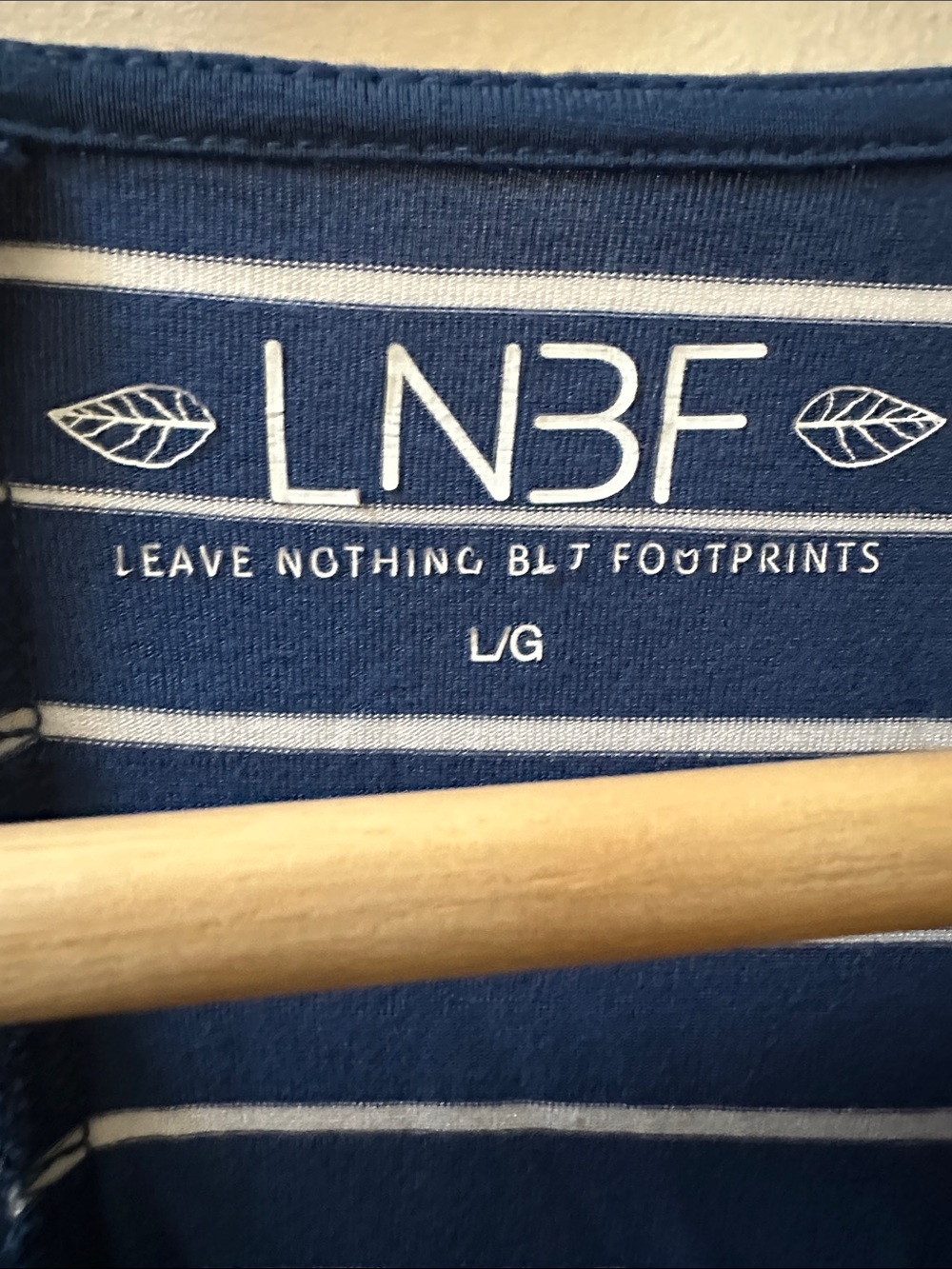 2/$20 Women's Navy Stripped Tee - Picture 2 of 6